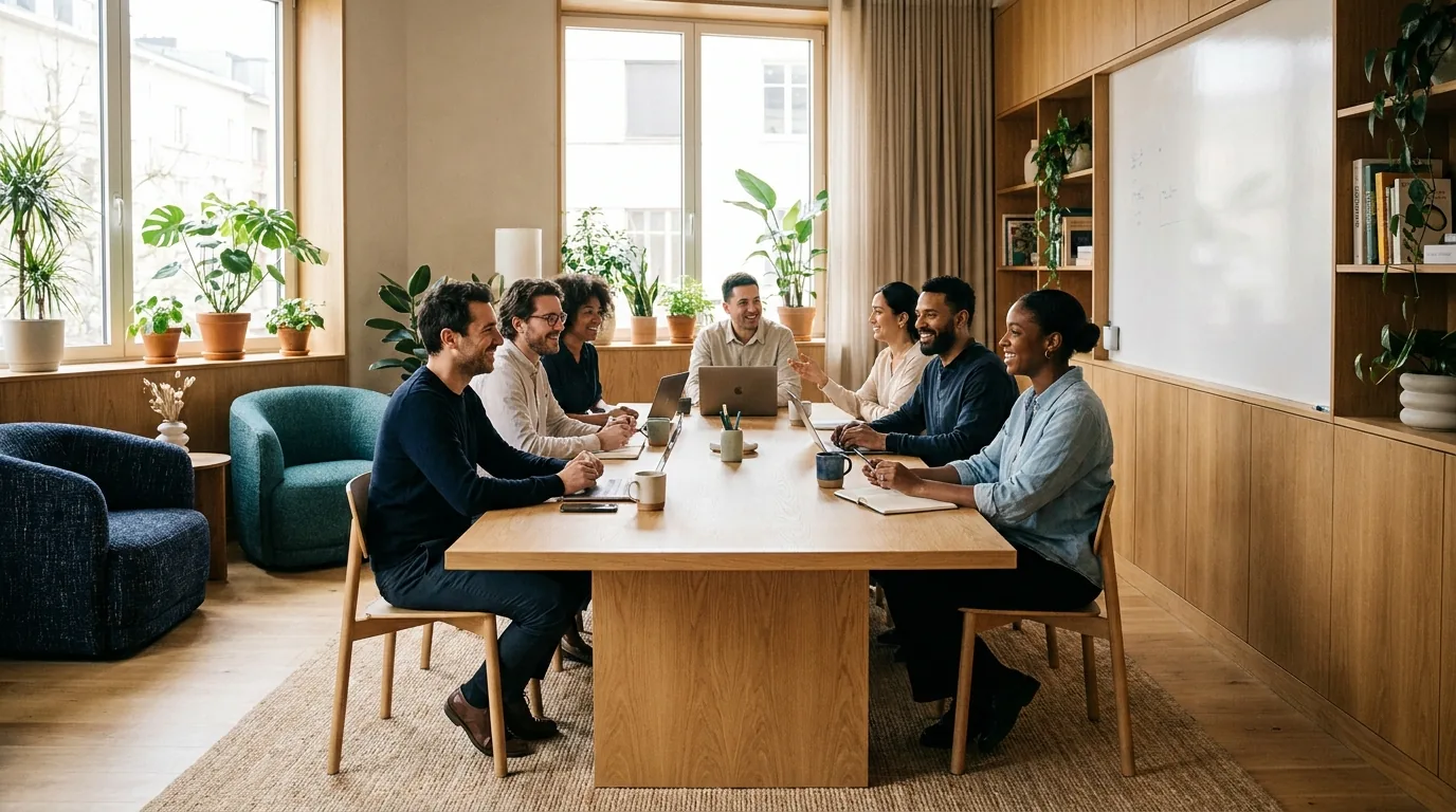 Equipo en un proceso organizacional con Irene Vivas